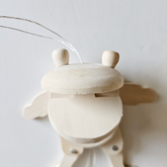 Rare Handmade Frog Bare Wood, Handcrafted Wooden Frog Pull Toy, Moving Legs 6" - Picture 8 of 8